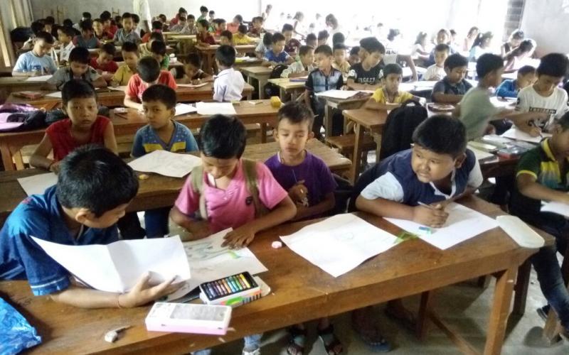 তামুলপুৰত স্বাধীনতা দিৱস উপলক্ষে চিত্ৰাংকন প্ৰতিযোগিতা