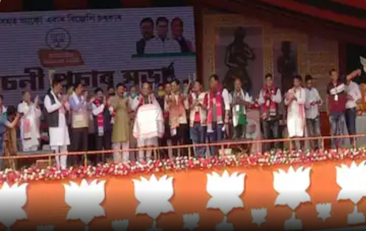 Amit Shah in Majuli campaigning