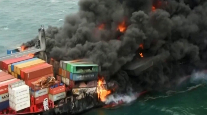 Fire on ship