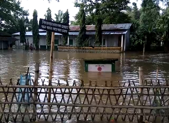  তামুলপুৰত আহিনৰ বানৰ সংহাৰ : উটুৱাই নিলে দলং