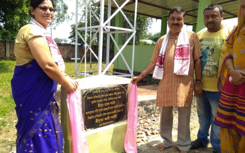 বিশ্বনাথ চাৰিআলি ৰাজহুৱা শ্মশানত পানী যোগান প্ৰকল্প উদ্বোধন