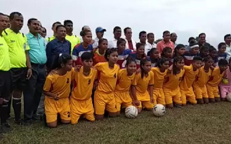 গহপুৰত অনুষ্ঠিত আন্তঃজিলা মহিলা ফুটবলৰ চূড়ান্ত বিজয়ী কোকৰাঝাৰ