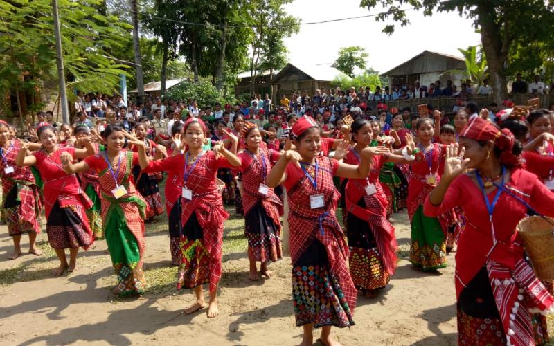 মাজুলীত মিচিং ঢোল বাদন-নৃত্য কৰ্মশালা সম্পন্ন