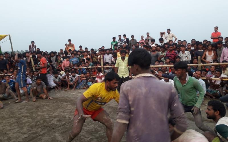  কাজাইকাটা বালাৰ গুদামত হাডুডু খেলত চূড়ান্ত বিজয়ী বচিৰ চৰ 