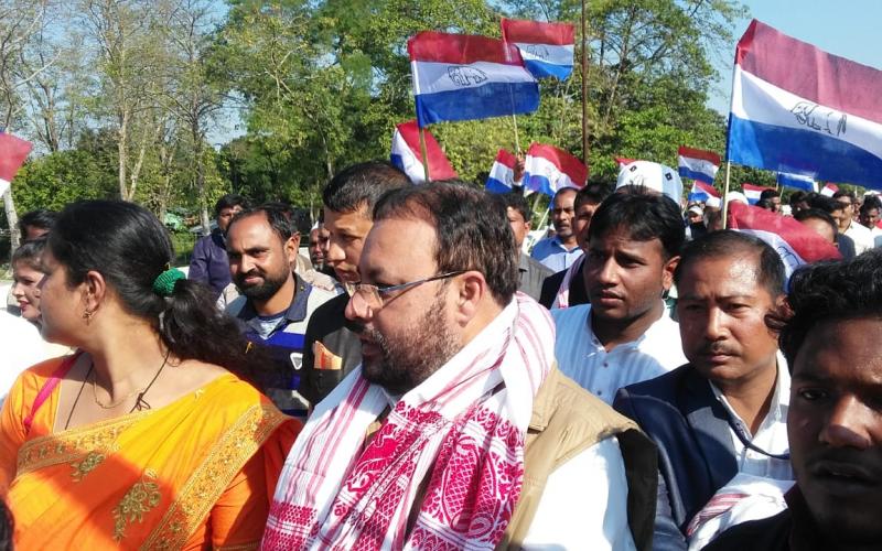 গৃহ সমষ্টিত ব্যাপক আদৰণি অগপ নেতা কেশৱ মহন্তক