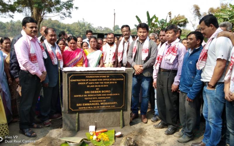 তামুলপুৰত চাৰিখন আঁচনিৰ আধাৰশিলা স্থাপন