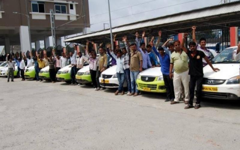 Protest by cab drivers