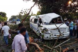 কলিয়াবৰত ট্ৰেভেলাৰৰ ওপৰত পৰিল গছৰ ডাল : ১জনৰ অৱস্থা সংকটজনক