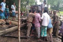 দৰঙত ৬টা অবৈধ কাঠফলা মেচিনসহ ১০খন অবৈধ বালি কঢ়িওৱা গাড়ী জব্দ