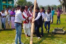 সদৌ শোণিতপুৰ জিলা ছাত্ৰ সন্থাৰ দ্বাদশ বাৰ্ষিক অধিৱেশনৰ লাইখুঁটা স্থাপন